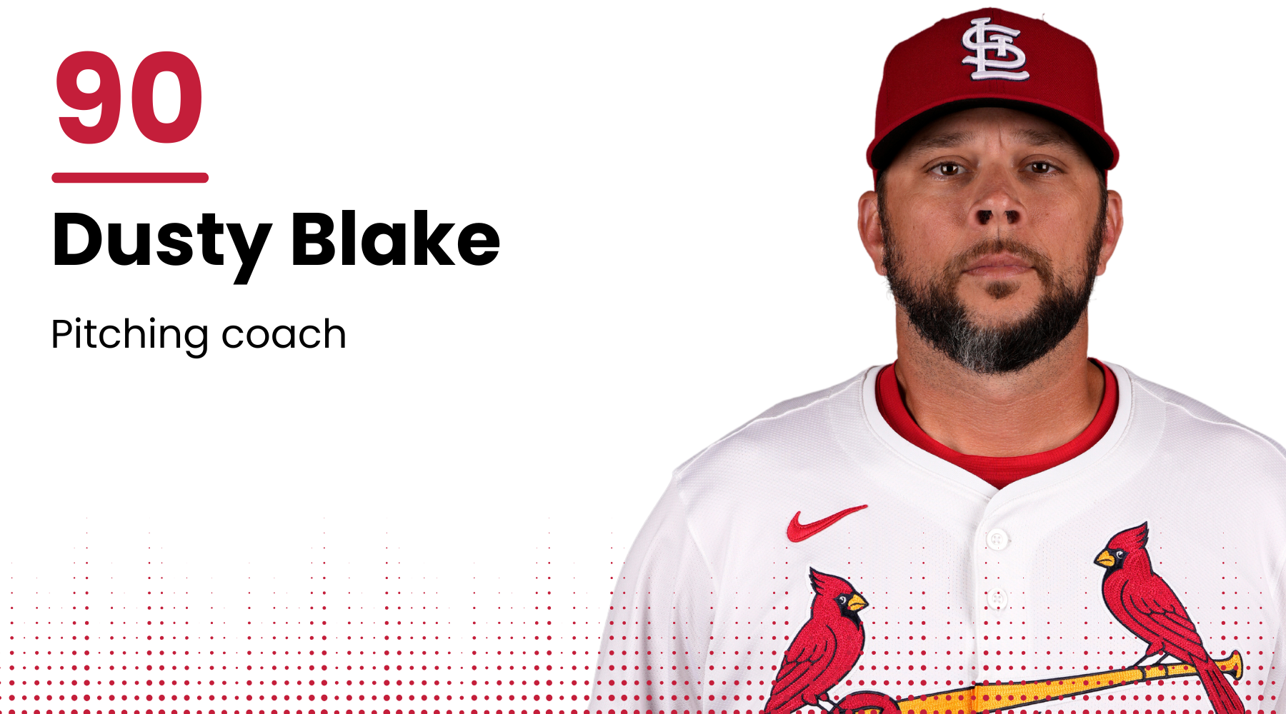 2025 Cardinals roster: Dusty Blake, Pitching coach